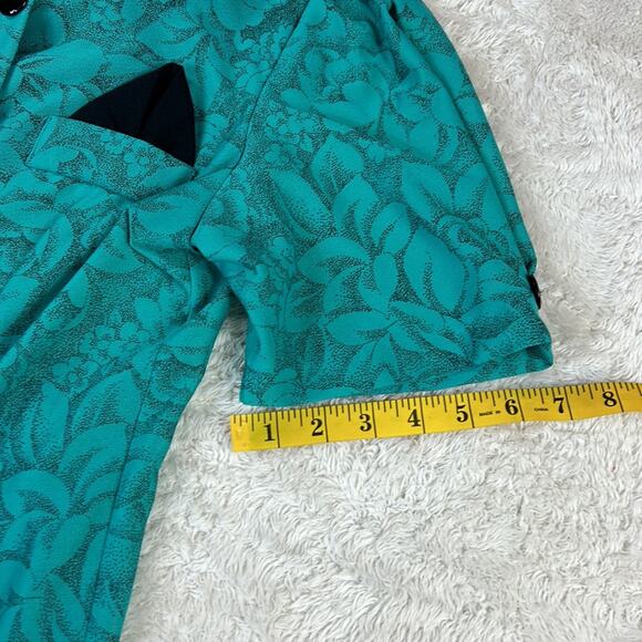 Vintage 80s Unbranded drop waist secretary day dress, size 10 petite - Picture 5 of 9